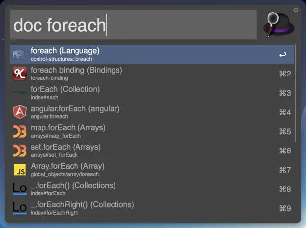 Alfred with DevDocs