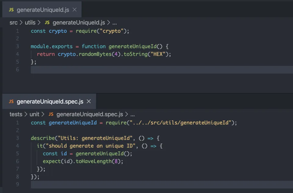 Split editor in VS Code